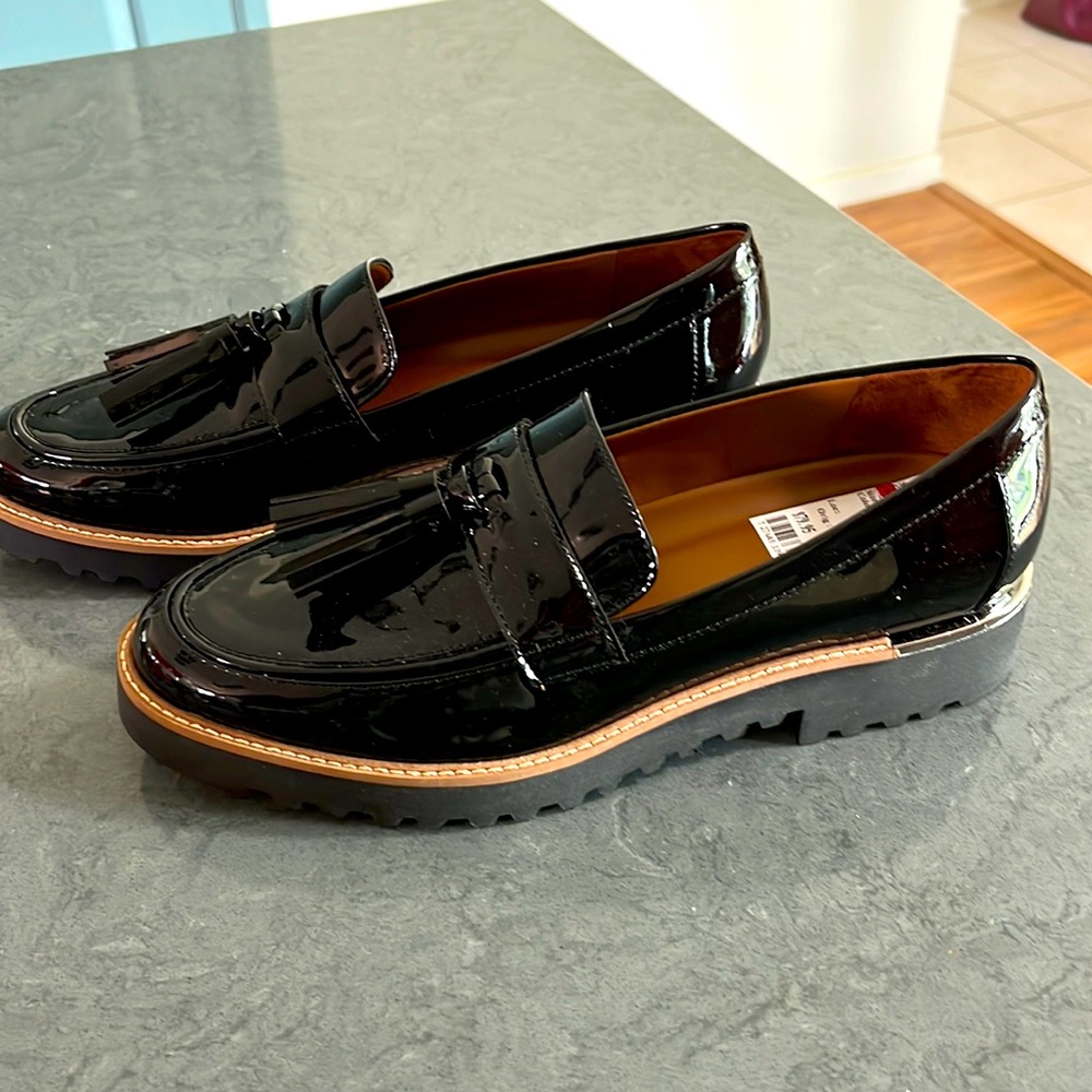 Black patent Franco Sarto loafers 8.5 M